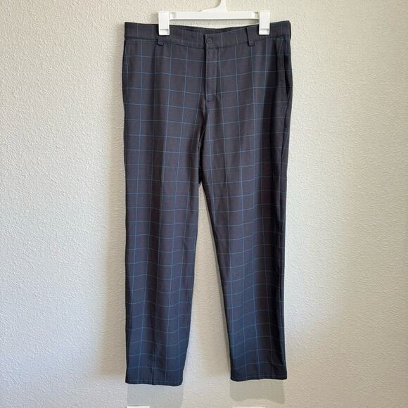 Nike Tiger Woods Collection Golf Pants Mens 34x32 Gray Plaid Preppy Casual - Picture 1 of 10